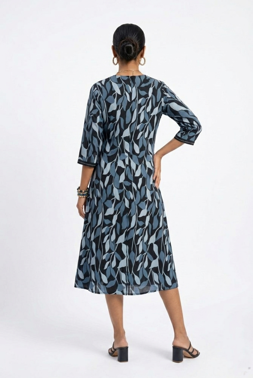 ABSTRACT LEAFY FROCK