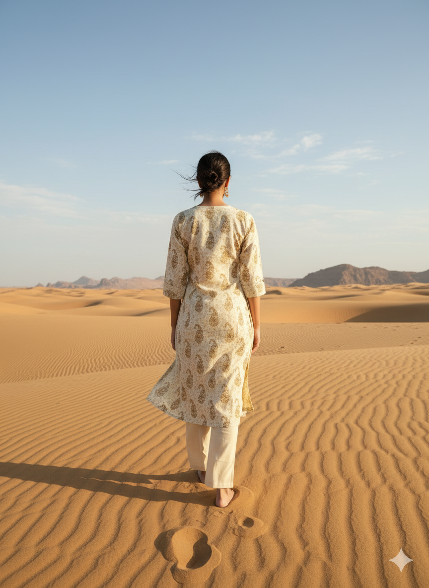 PAISLEY PRINTED FLEX COTTON PAIR