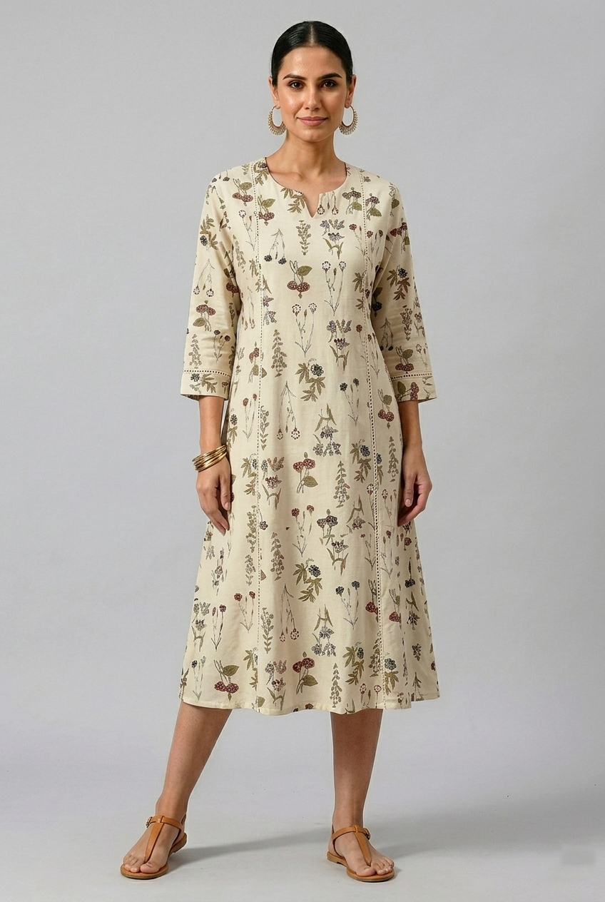 FLEX FLORAL FROCK