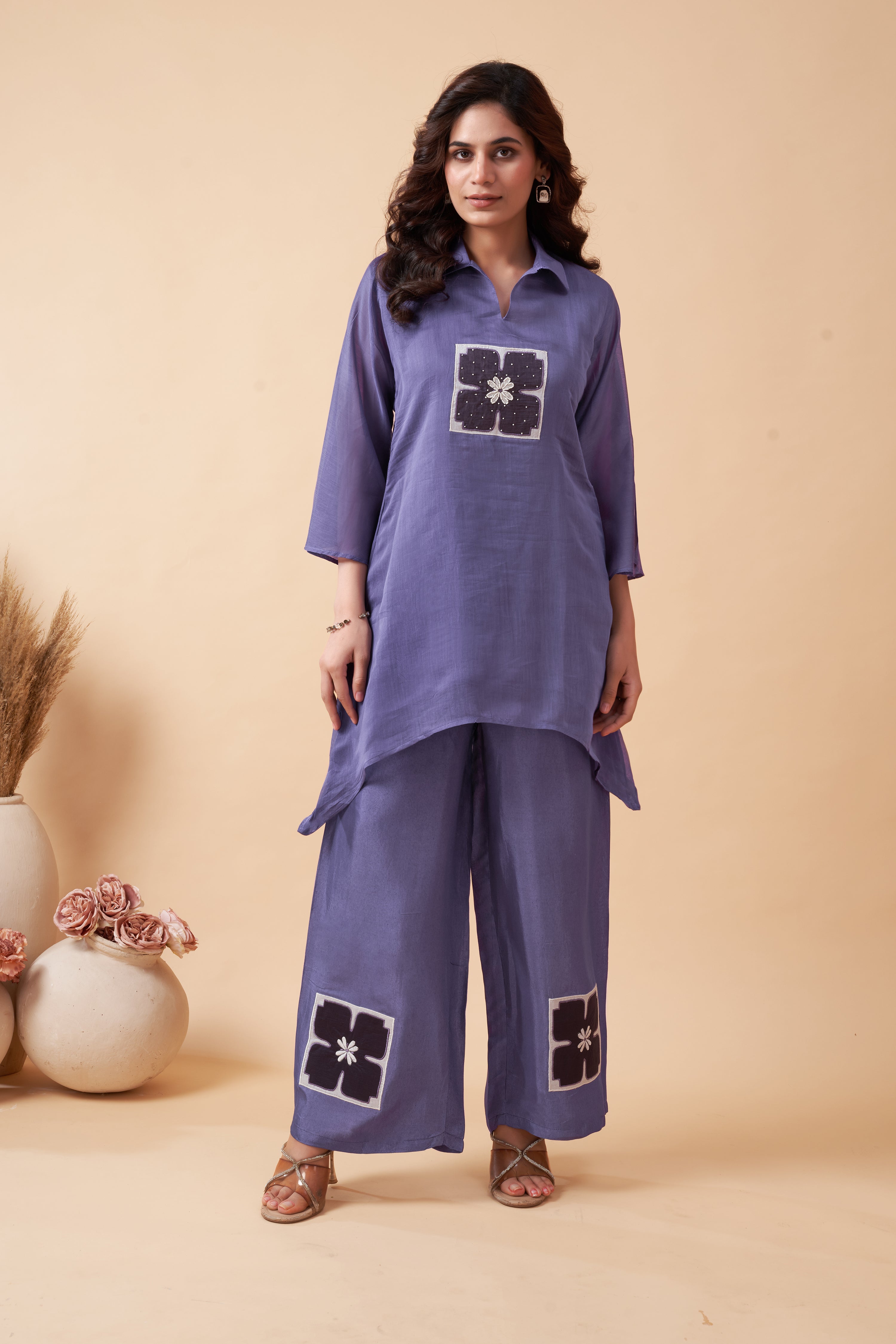 LIGHTLY PURPLED CO-ORD SET