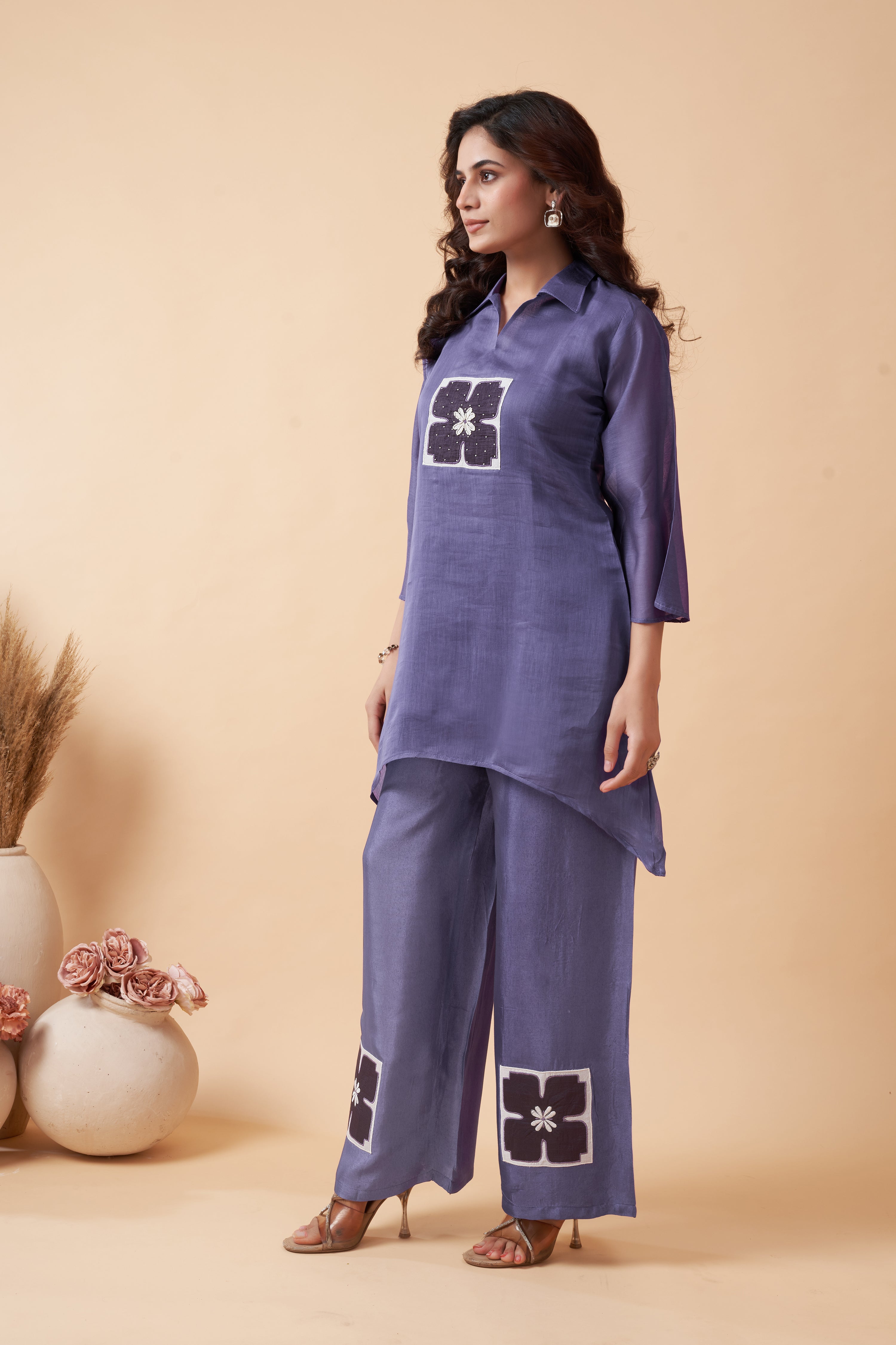 LIGHTLY PURPLED CO-ORD SET