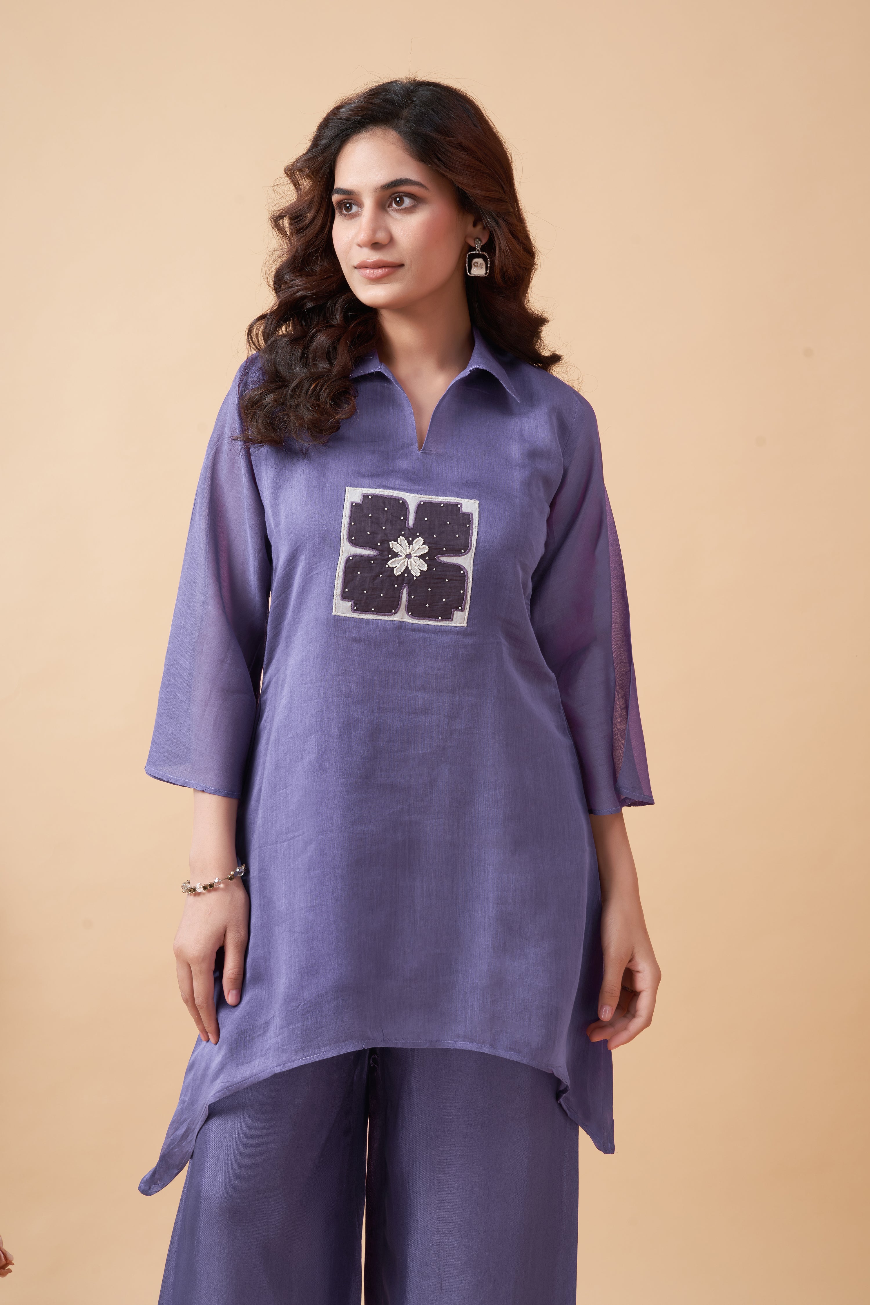 LIGHTLY PURPLED CO-ORD SET