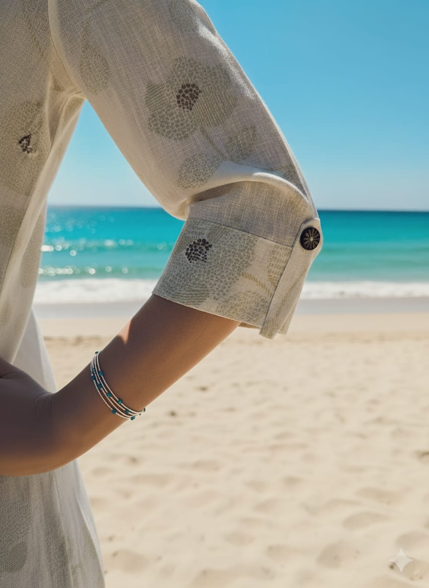 FLORAL BUTTON DOWN LONG KURTA SET