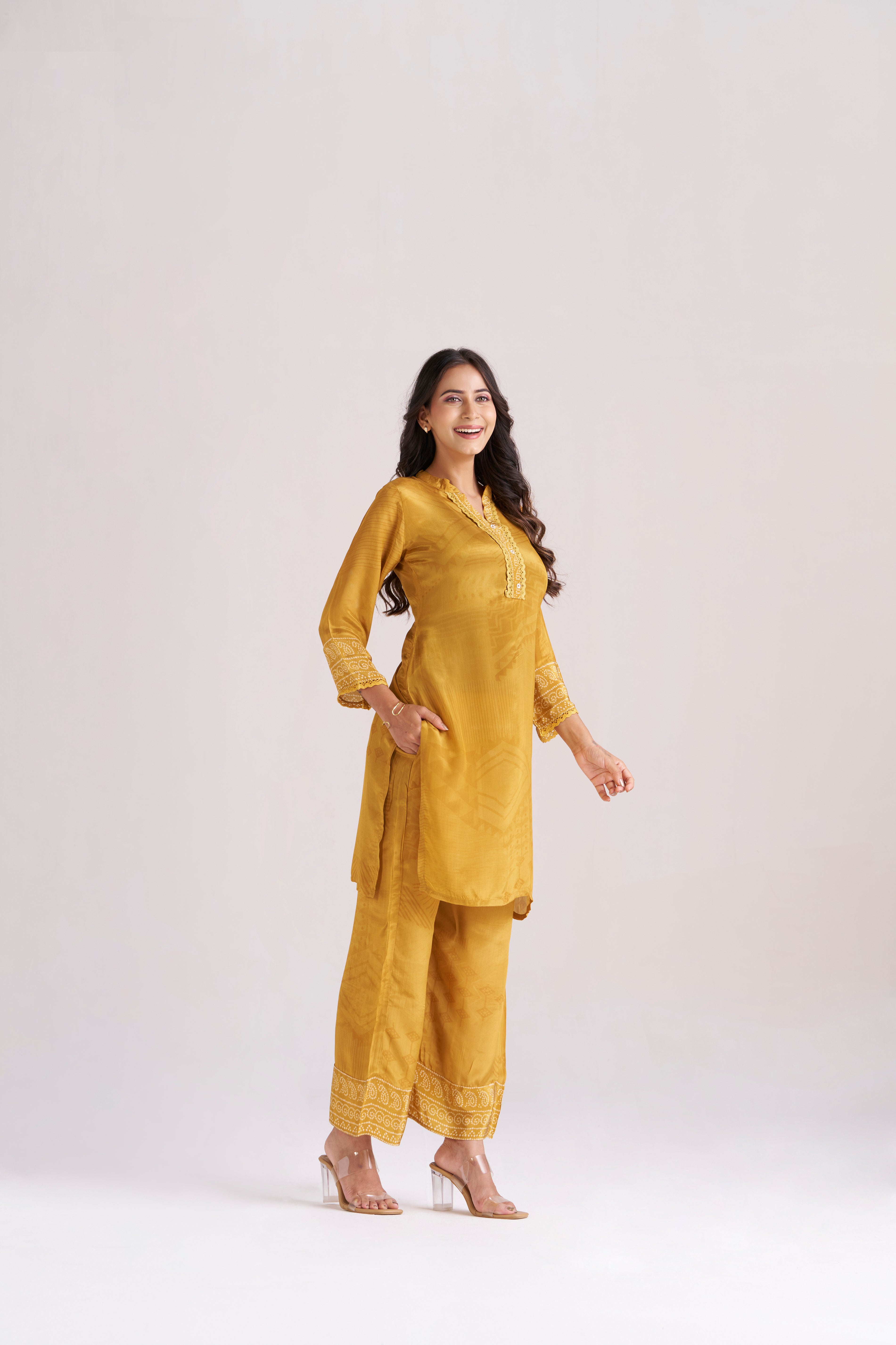 MUSTARAD YELLOW ETHNIC CO-ORD SET