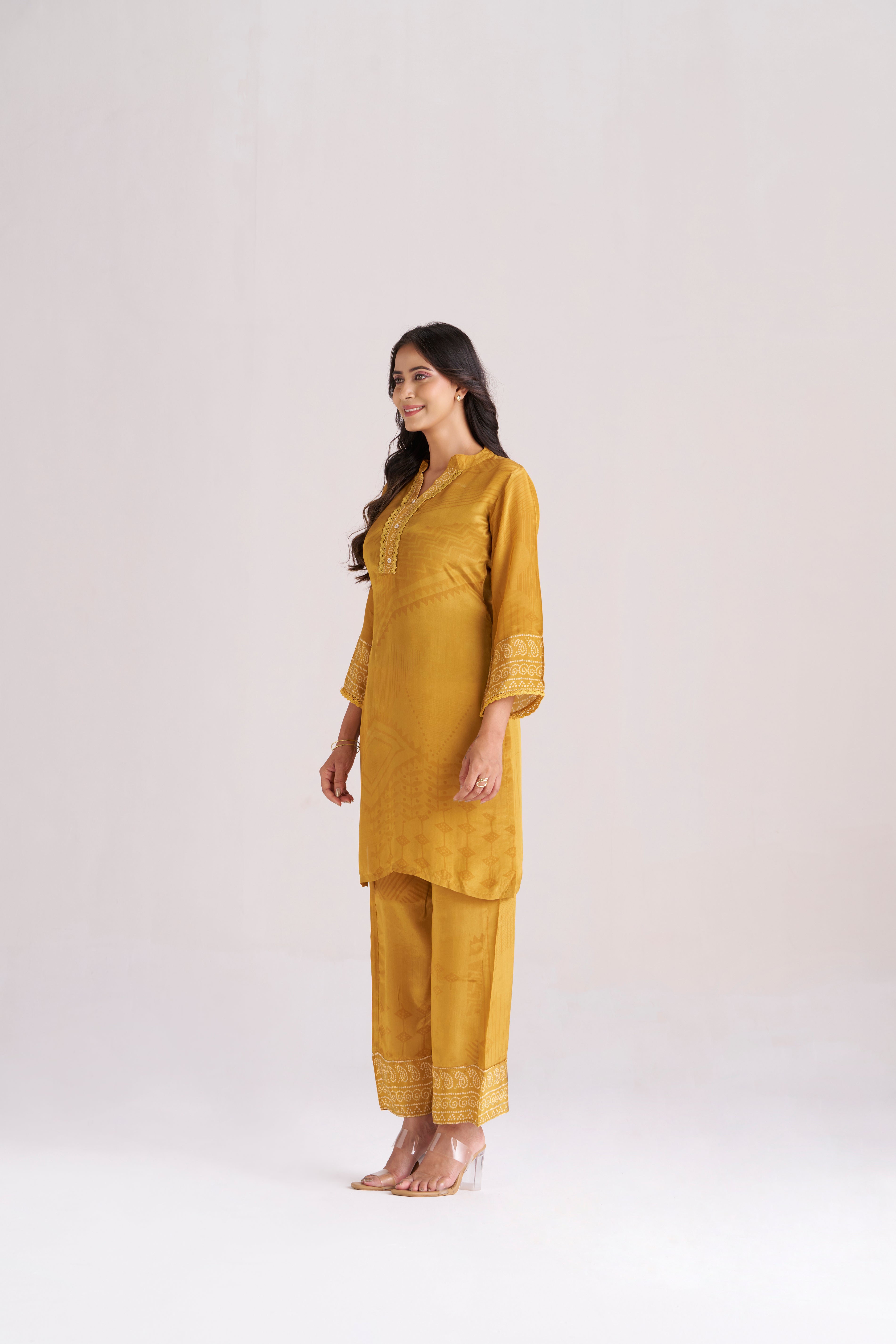 MUSTARAD YELLOW ETHNIC CO-ORD SET