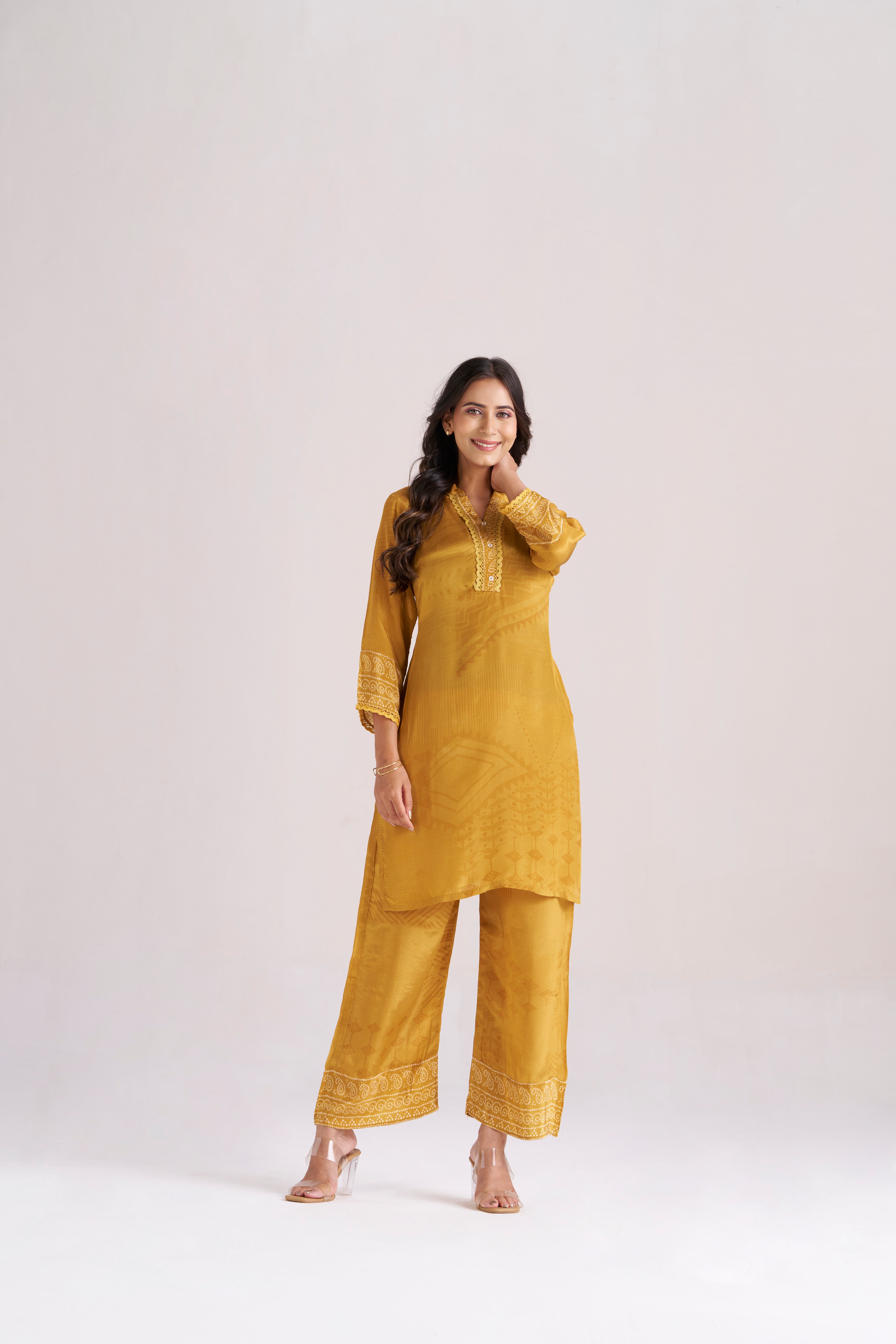 MUSTARAD YELLOW ETHNIC CO-ORD SET