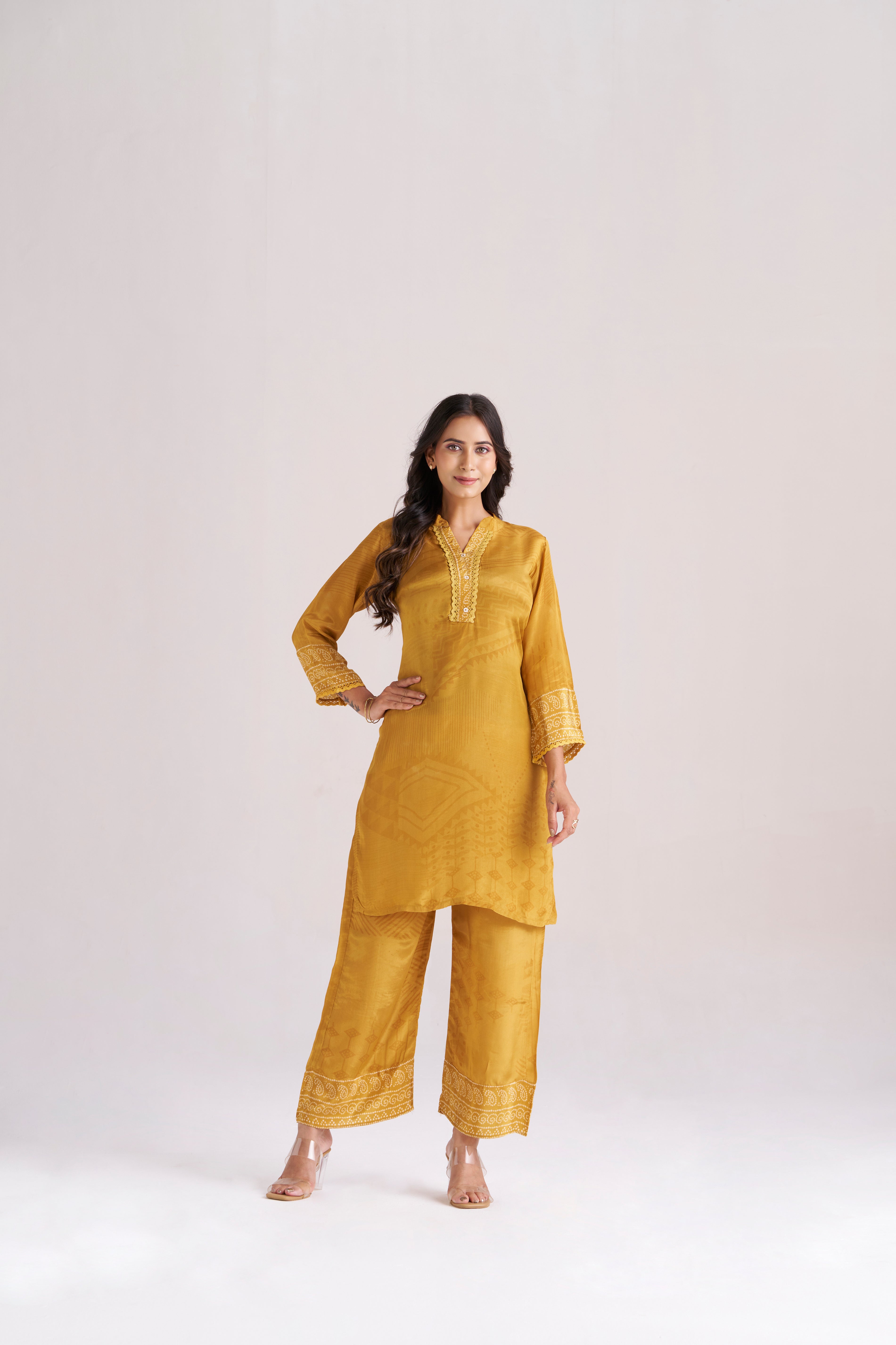 MUSTARAD YELLOW ETHNIC CO-ORD SET