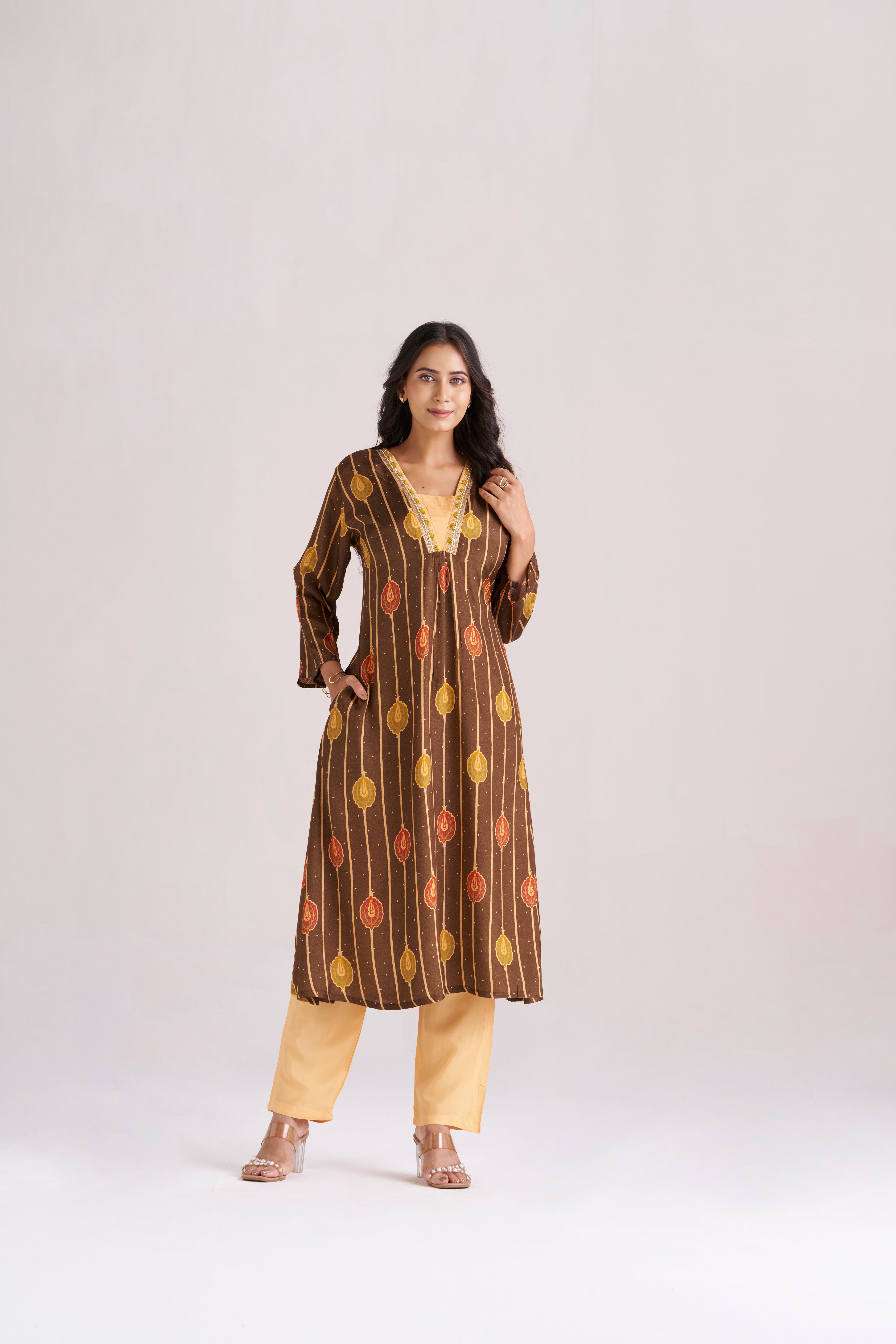 DIGITAL CRAPE IN LINING & LEAF