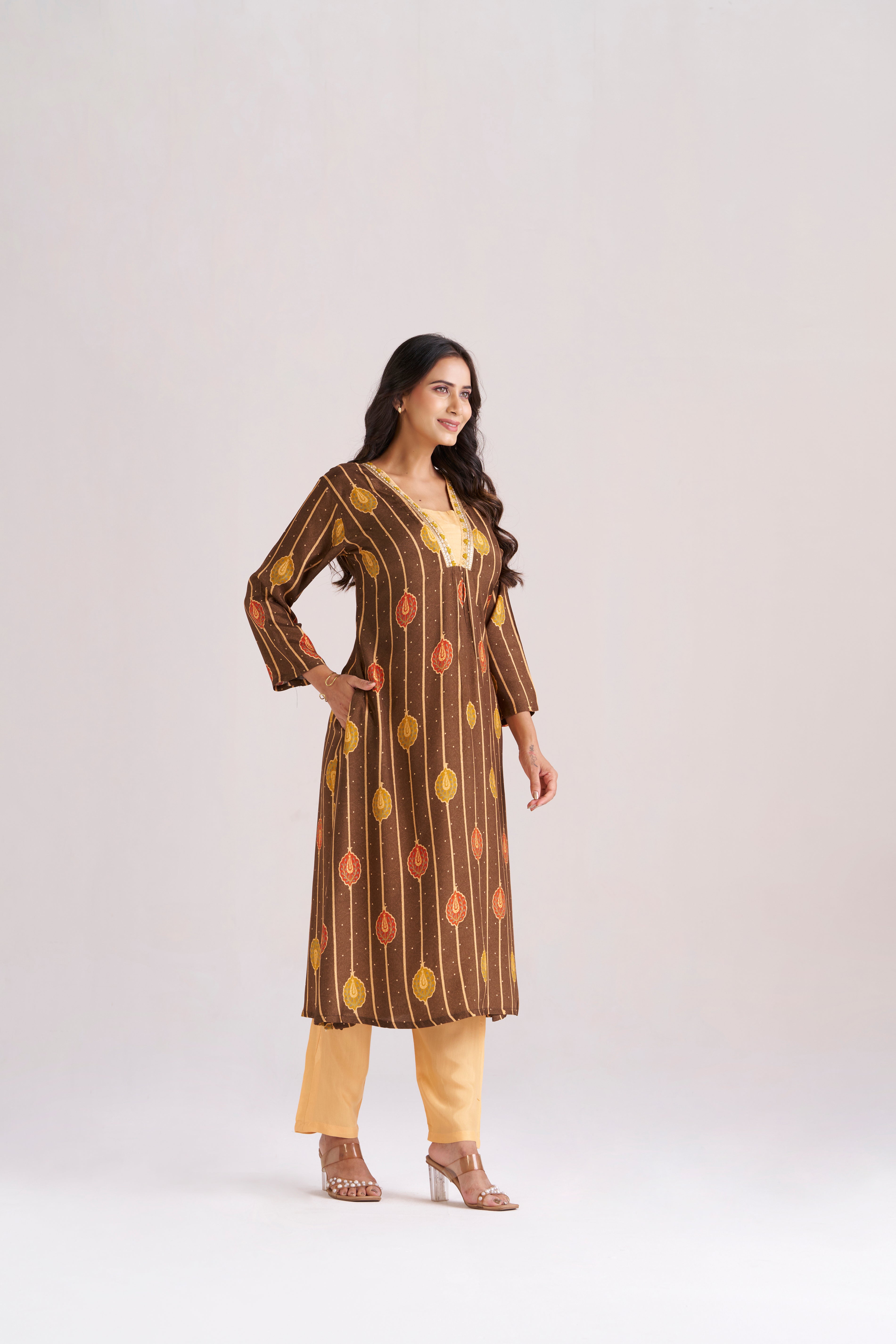 DIGITAL CRAPE IN LINING & LEAF