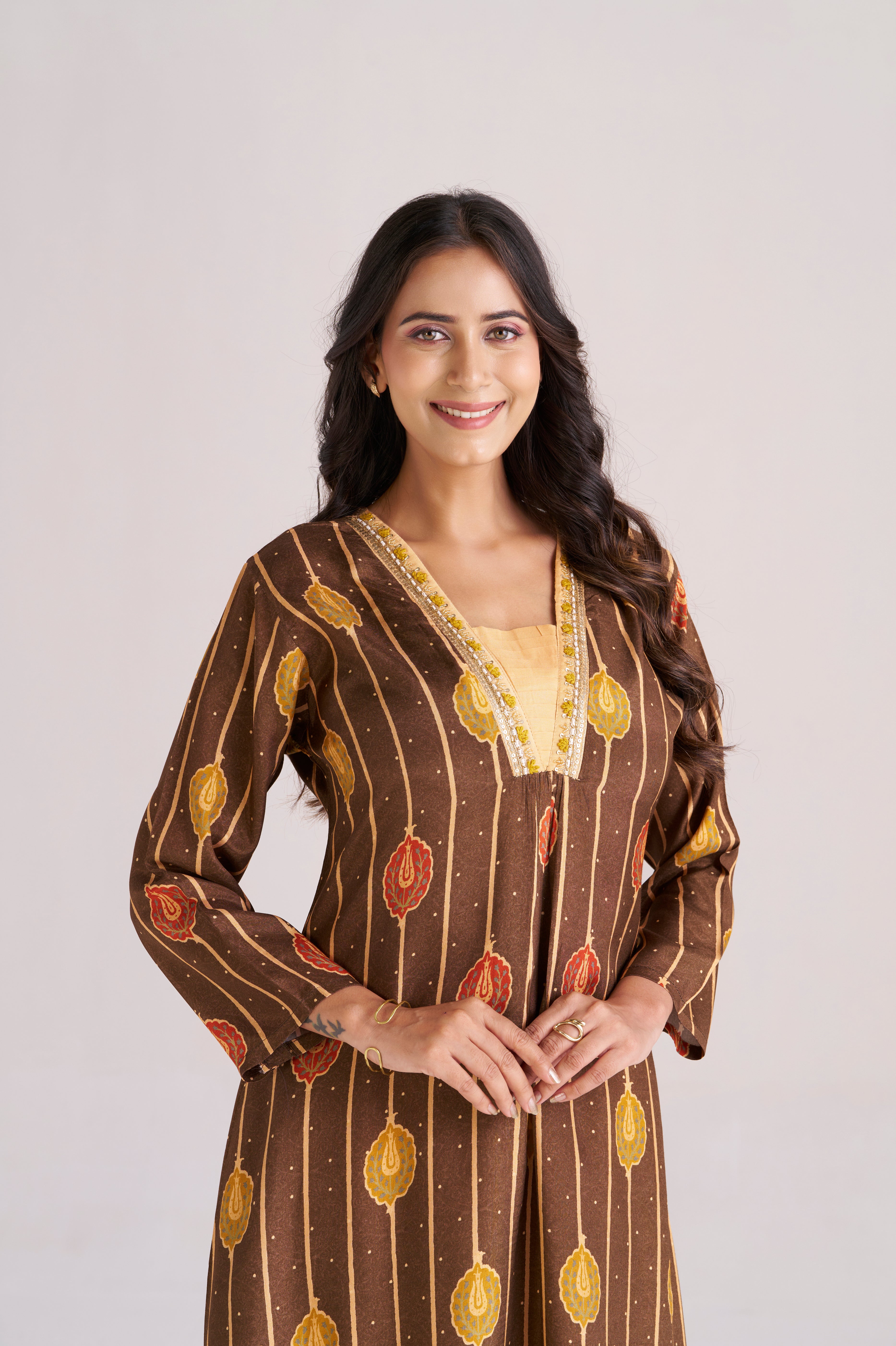 DIGITAL CRAPE IN LINING & LEAF