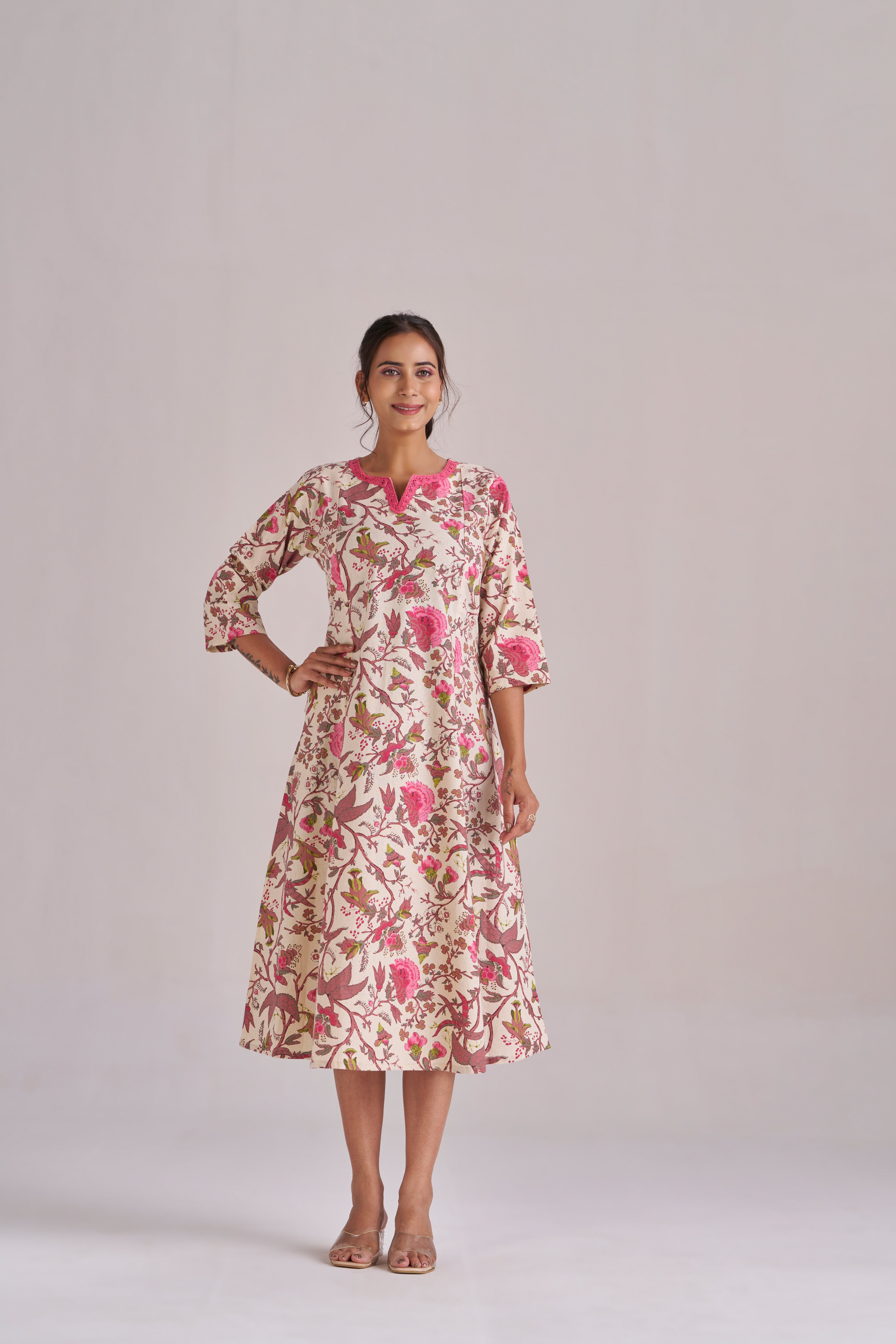 FLEX BOTANICAL MIDI DRESS